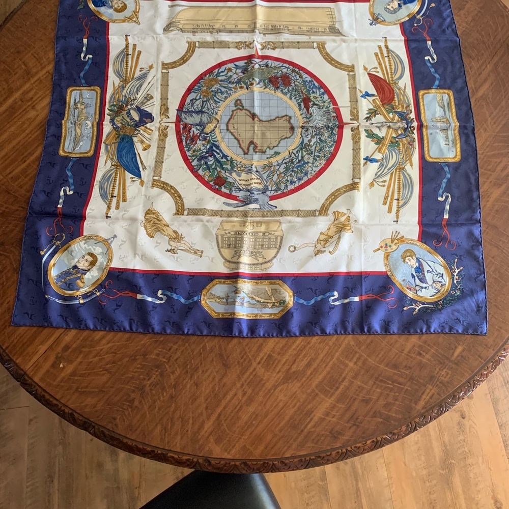Hermes Le Geographe Silk Scarf